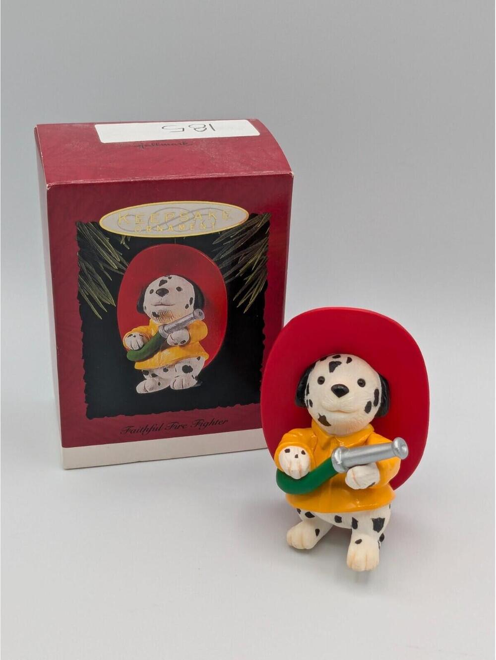 Hallmark Keepsake Faithful Fire Fighter Ornament 1993, Dalmatian Theme